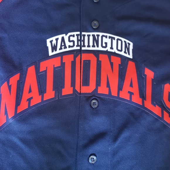 Bryce Harper Red and Blue Washington Nationals Jersey Genuine Merchandise MLB - Picture 3 of 7